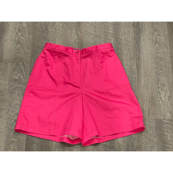 VTG Koret French Riviera 80's Hibiscus Fuschia Shorts NWT Size 10 - Picture 2 of 6